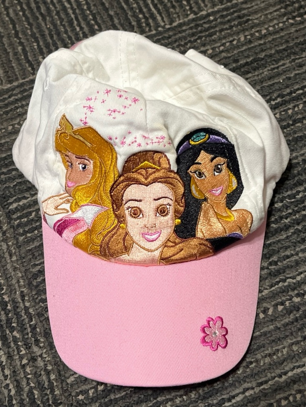 Disney Pink & White Kids Princess Baseball Cap